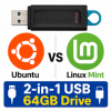 Linux USB Twin Pack (Ubuntu vs Linux Mint)